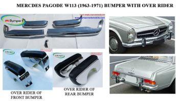 Mercedes Pagode W113 bumpers with over rider (1963 -1971) models 230SL