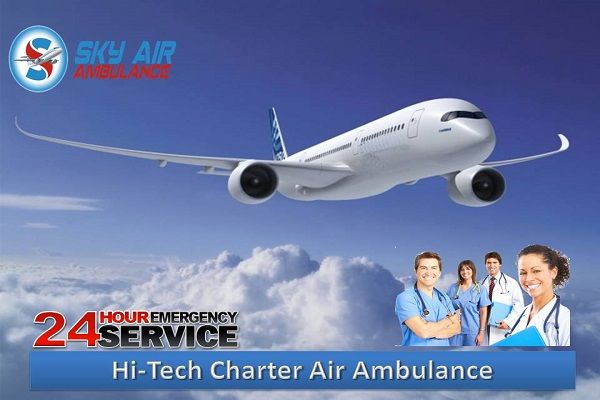 Take Low Fare Commercial Air Ambulance Service in Varanasi 