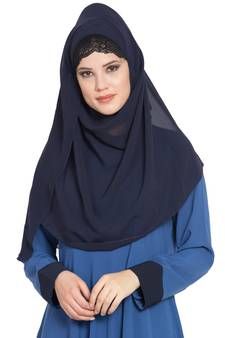 Checkout Georgette Hijab with Great Designs from Mirraw 