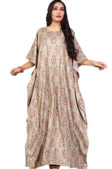 Checkout Printed Kaftan Dresses designs for Islamic Women at Mirraw 