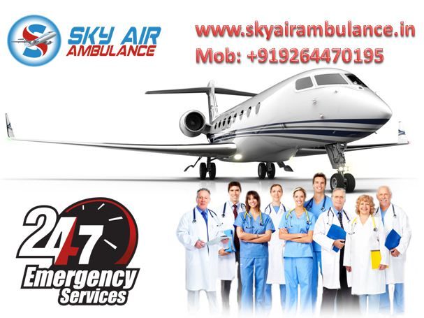 Sky Air Ambulance with Unique Medical Facility in Delhi 