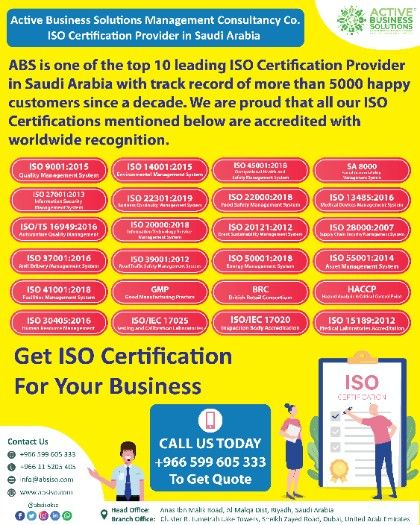 ISO Certification Services in Saudi Arabia