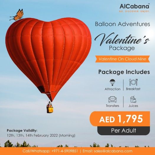 Balloon Adentures Valentine’s Package – Valentine on Cloud Nine
