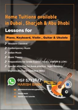 Home Tuition for Piano, Keyboard, Violin and Guitar 