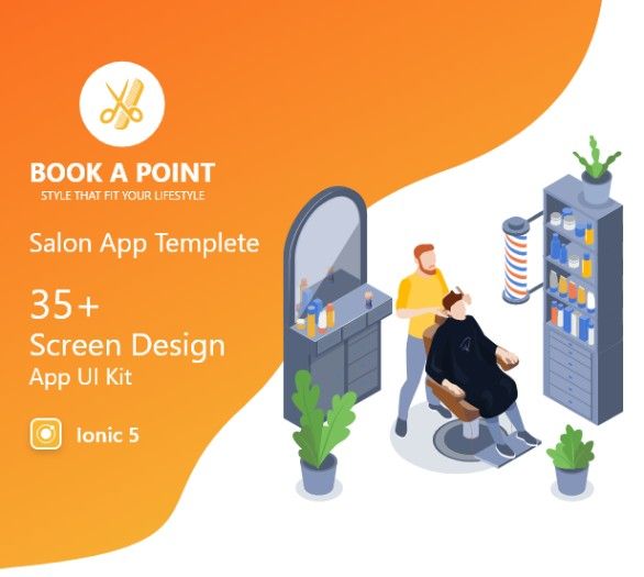 Salon, Spa & Barber Appointment Booking Mobile App Template