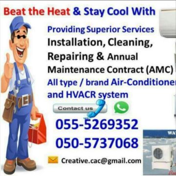ac repair in ajman 055-5269352 split central duct gas