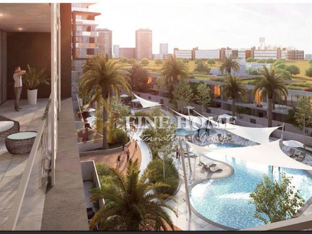 1BR,Furnished,5yrsFre eServiceCharge,Pool View in Masdar City.