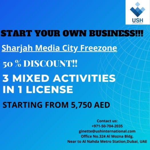 50% Discount at Sharjah Media City Freezone