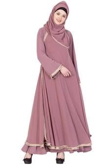 Checkout Pink Abaya Dresses with New Designs at Mirraw Online Store