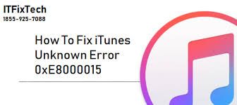 iTunes error code 0xe8000015