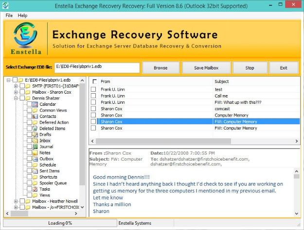 repair Exchange EDB file database